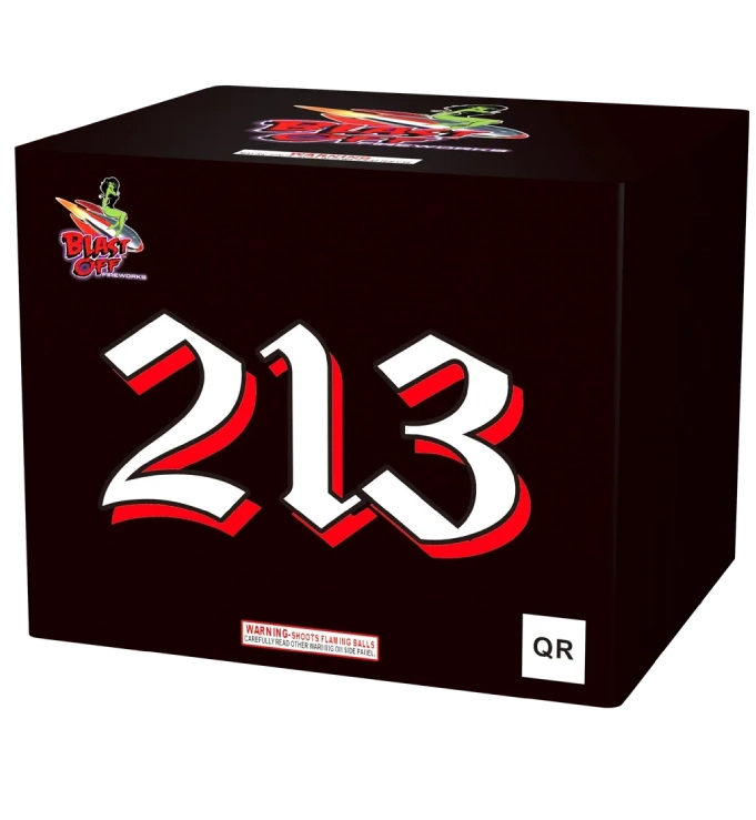 Black box with "213" in bold white.