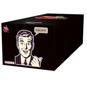 Retro illustration on box with speech bubble.