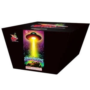 UFO-themed box with colorful artwork.