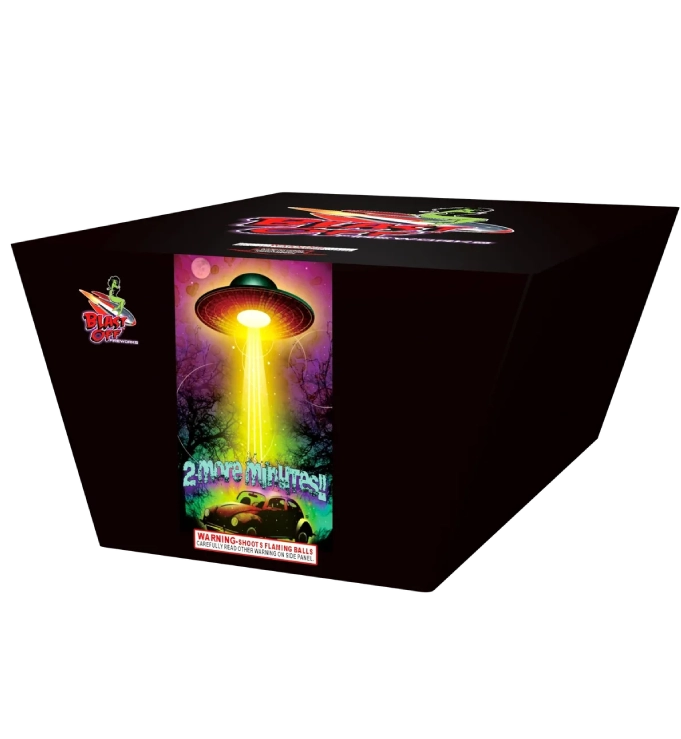 UFO-themed box with colorful artwork.
