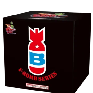 Firework box with F-Bomb Series design.