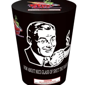 Humorous mug design with retro man illustration.