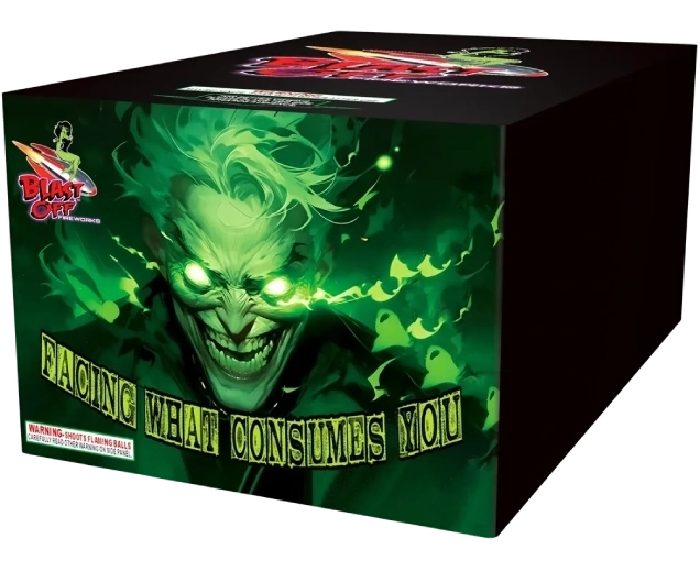 Box featuring a sinister green character design.